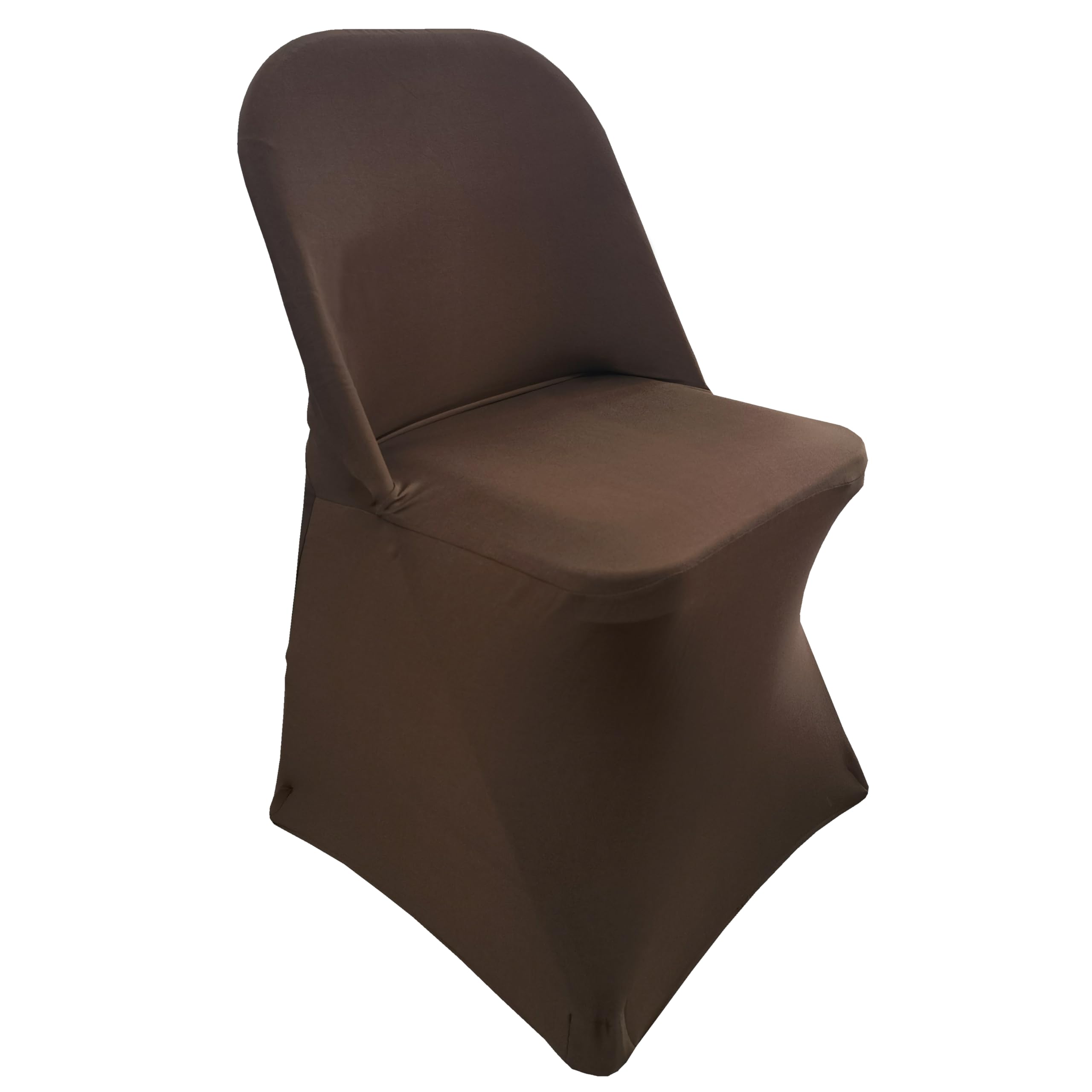 Photo 1 of 2 Packs Folding Chair Covers Cover for Dining Wedding Party (2, Dark Brown)