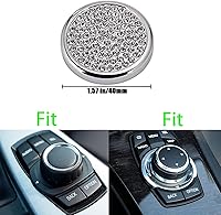 Vista 3 de MICROCK Accesorios Brillantes para BMW 1 2 3 5 7 Series X1 X3 X5 X6 Media iDrive Cubierta de Perilla del Botón Interruptor de Control Botón
