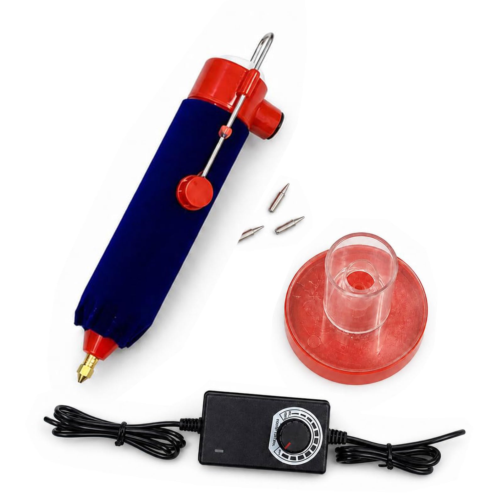 Lápiz de Cera Kistka Eléctrico con Temperatura Ajustable | Lápiz para Estampado Batik, Kit de Herramientas Batik, para Pintar y Dibujar sobre Tela y Actividades(A)