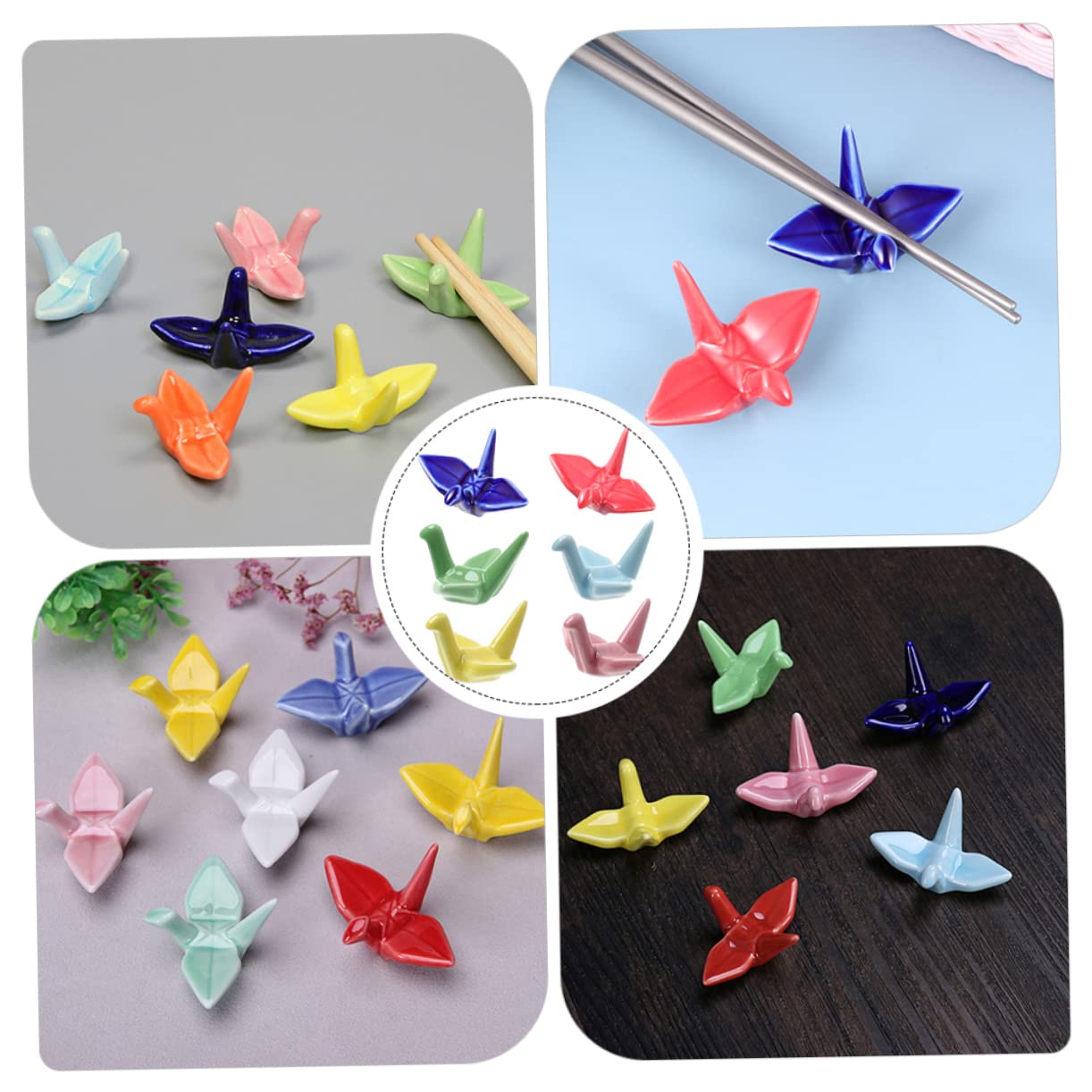 HOLIDYOYO 12pcs Pen Holder with Paper Stylish Utensil Rack for Chopsticks Spoons Forks Elegant Desktop Ornament for Home Kitchen Decor