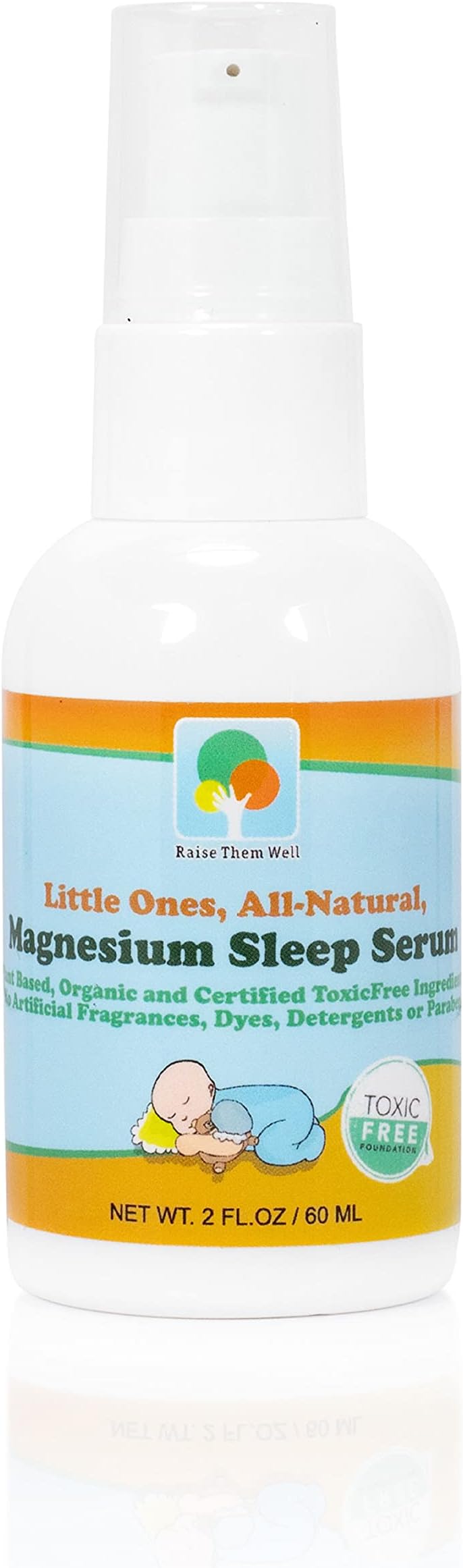 Raise Them Well All Natural Magnesium Sleep Serum for Kids + Free Magnesium Chart PDF | 2 fl oz
