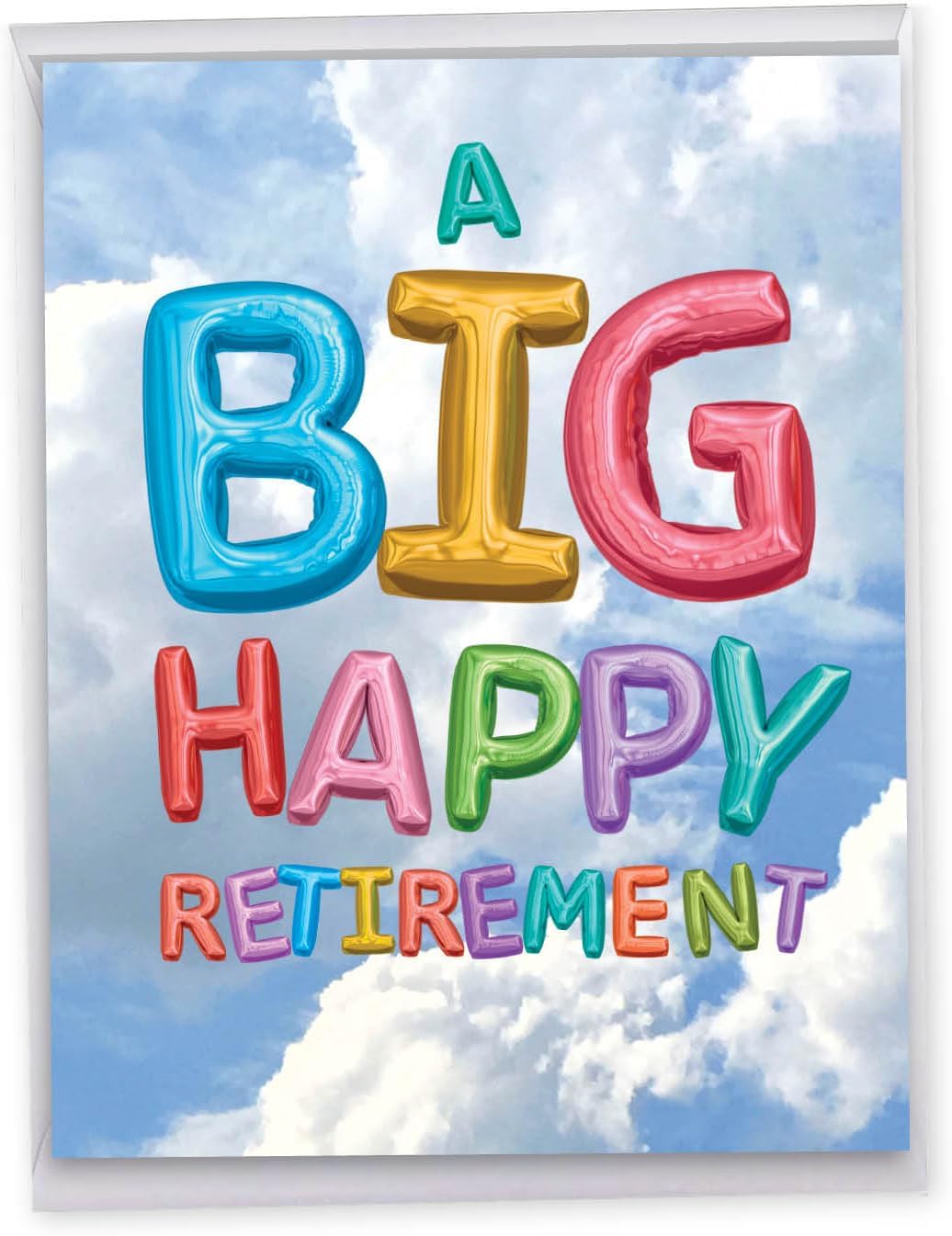 The Best Card Company - Jumbo Retirement Card from All of Us (8.5 x 11 Inch) - Big Group Notecard for Retiree - TBCC_NH_J_ED_RT_G