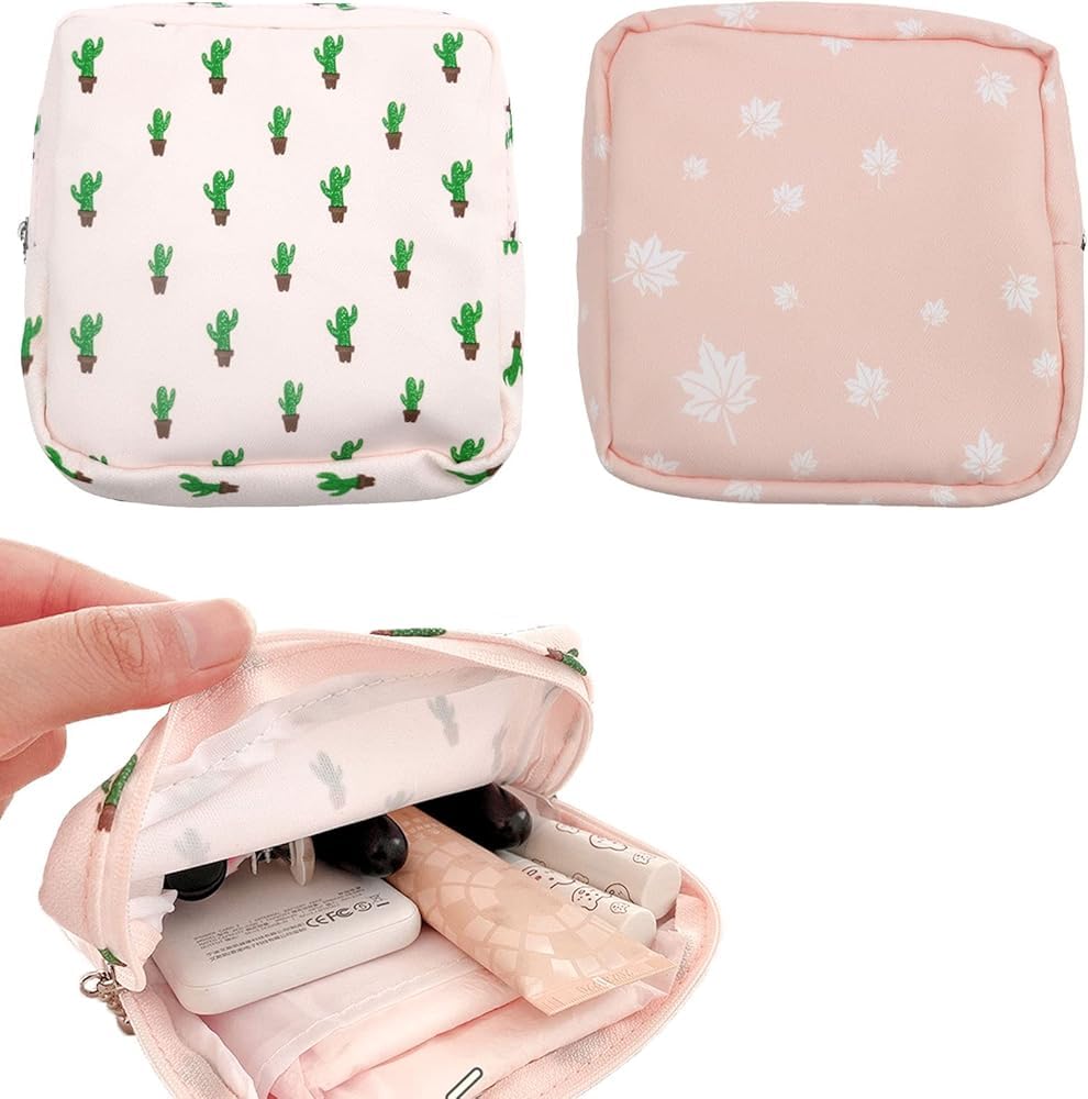 3 PCS Sanitary Pad Storage Bag Portable Period Bag for Teen Pads/Sanitary Napkins/Tampons, Sanitary Napkin Storage Bag First Period Gifts for Teen Girls School, Daily Hygiene Bag Travel Containers,-image-45