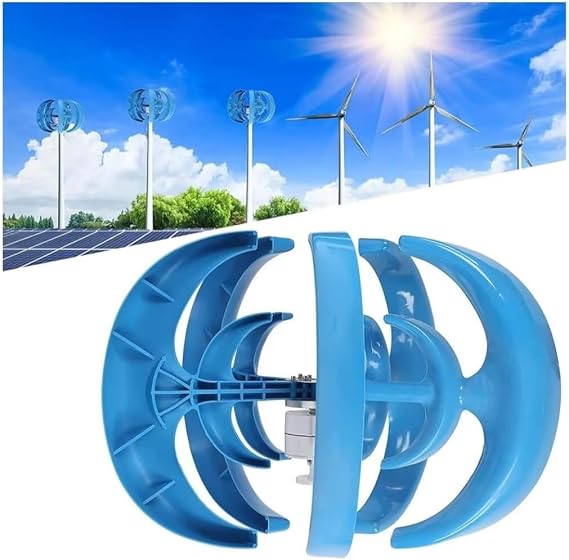 Wind Turbine 200W max 220W 12V 24V 5 Blade Wind Vertical Axis Generator 3 Phase AC Permanent Magnet Generator Wind Turbine Kit with Controller for Hybrid Wind Solar System 2Z8D9H, 12v