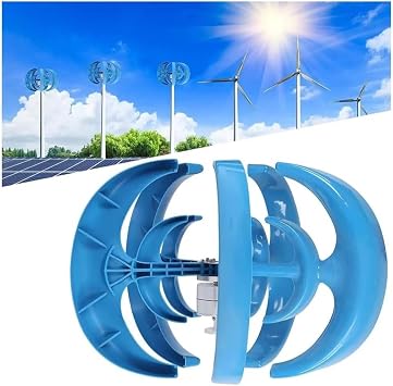 Wind Turbine 200W max 220W 12V 24V 5 Blade Wind Vertical Axis Generator 3 Phase AC Permanent Magnet Generator Wind Turbine Kit with Controller for Hybrid Wind Solar System 2Z8D9H, 12v