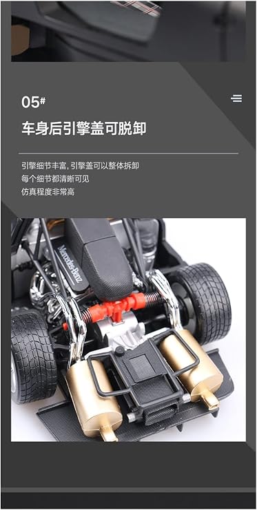 Scale Finished Model Car Diecast 1:18 For Mercedes-BENZ CLK-GTR Alloy Sports Car Model Simulation Adult Collectible Gift Miniature Replica Car