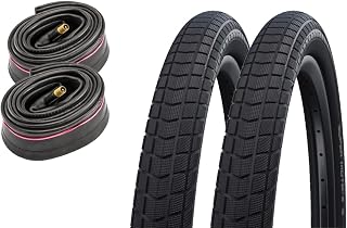 2 Stück Fahrradreifen Super Moto X 27.5 x 2.80 Zoll (70-584) HS439 Drahtreifen + 27.5 Zoll MTB Schlauch AV 40mm | E-50 Greenguard Pannenschutz Schwarz ohne Reflex