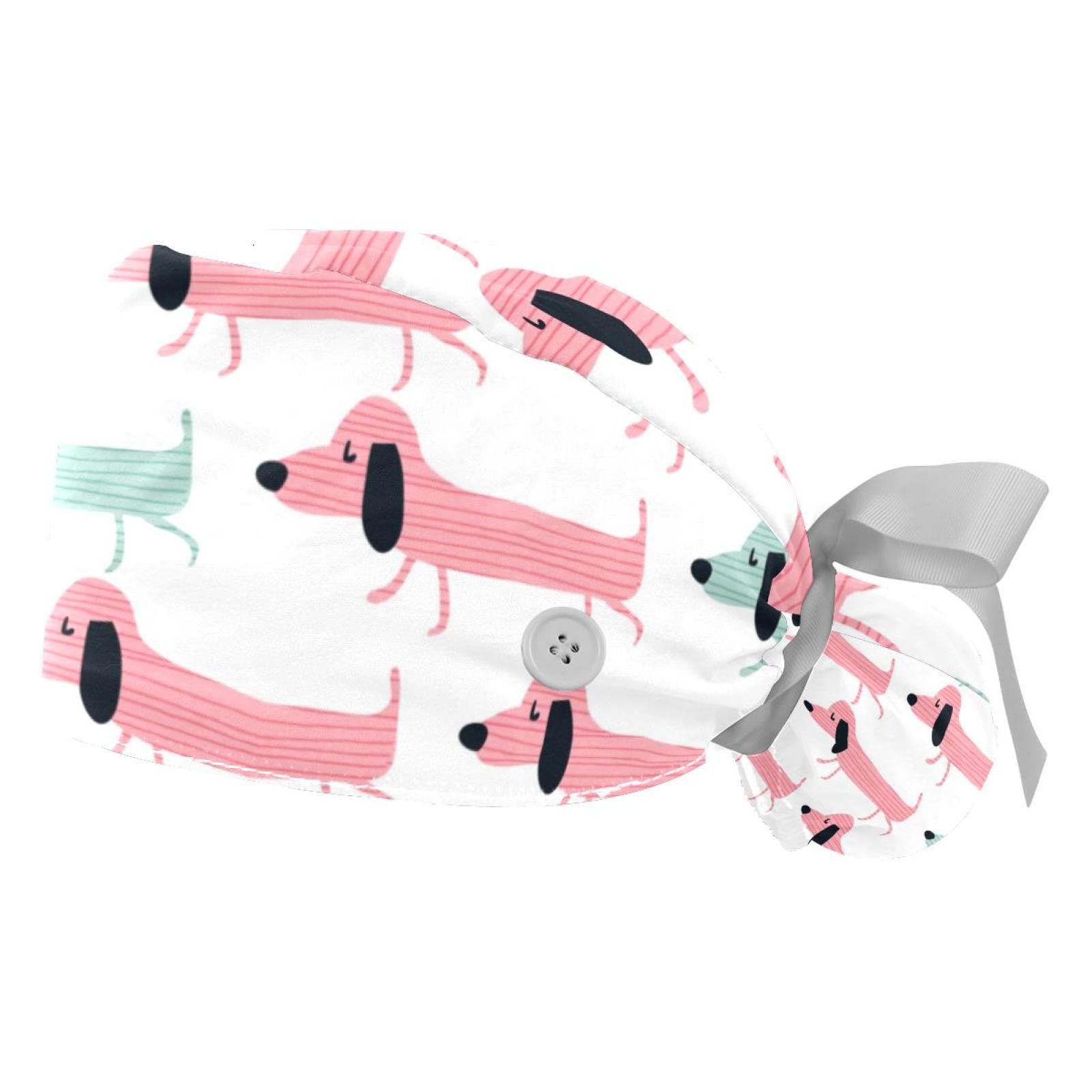 Chapeaux bouffants Teckel JDEZ 2PCS réglables pour le travail