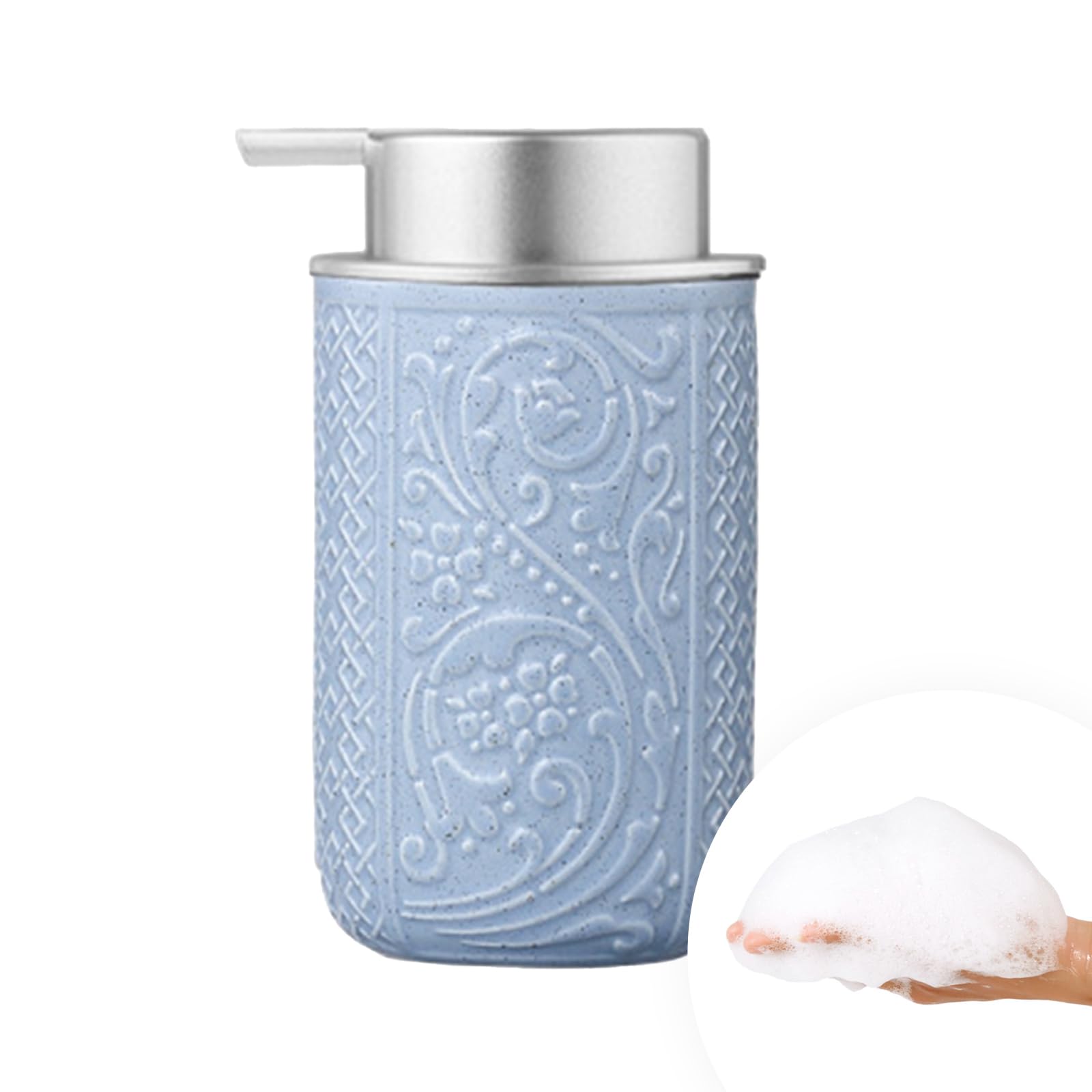 12OZ/350ML Ceramic Foaming Soap Dispenser Empty Hand Soap Dispenser Refillable Lotion Containers with Pump