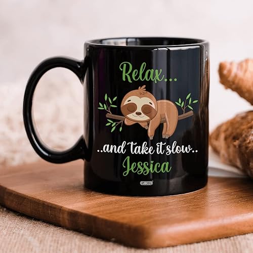 Vista 75 de CUBICER Taza de café de cerámica blanca personalizada, con nombre personalizado, divertidas tazas novedosas con refranes, onzas, regalos de Navidad