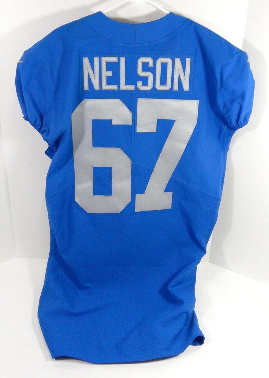 2022 Detroit Lions Matt Nelson #67 Game Issued Jersey Throwback 46 DP59237 - Unsigned NFL Game Used Jerseys
