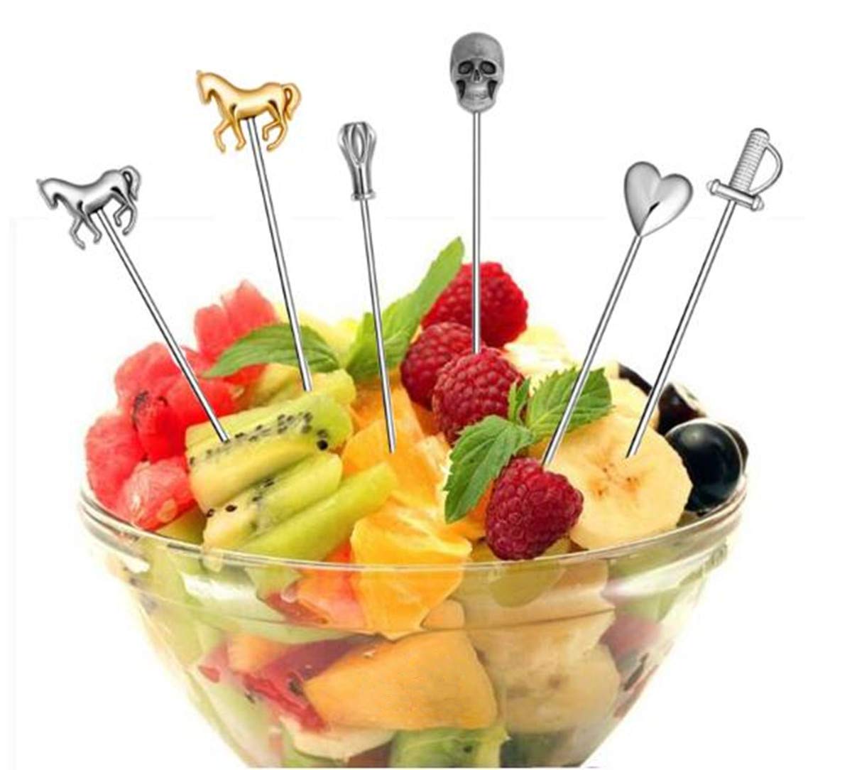 Stuzzichini Da Cocktail in Acciaio Inossidabile Stuzzicadenti Di Frutta