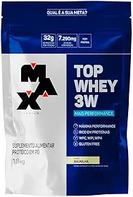 Top Whey 3w + Performance Baunilha (1,8kg) Max Titanium