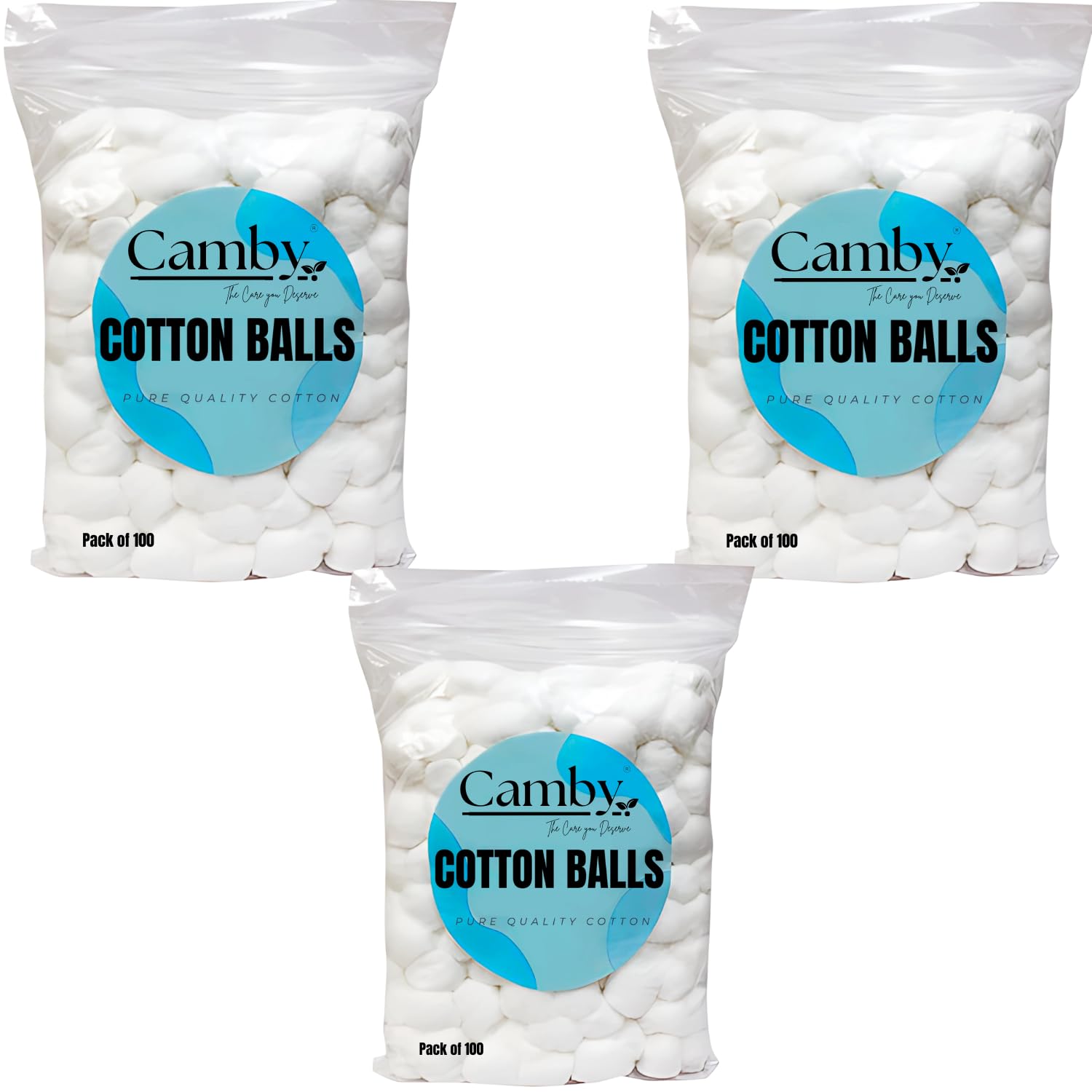 Camby Cotton Balls Premium & Soft Quality for Baby Care, Makeup, First Aid and Skincare White (300 pcs)-picture-15