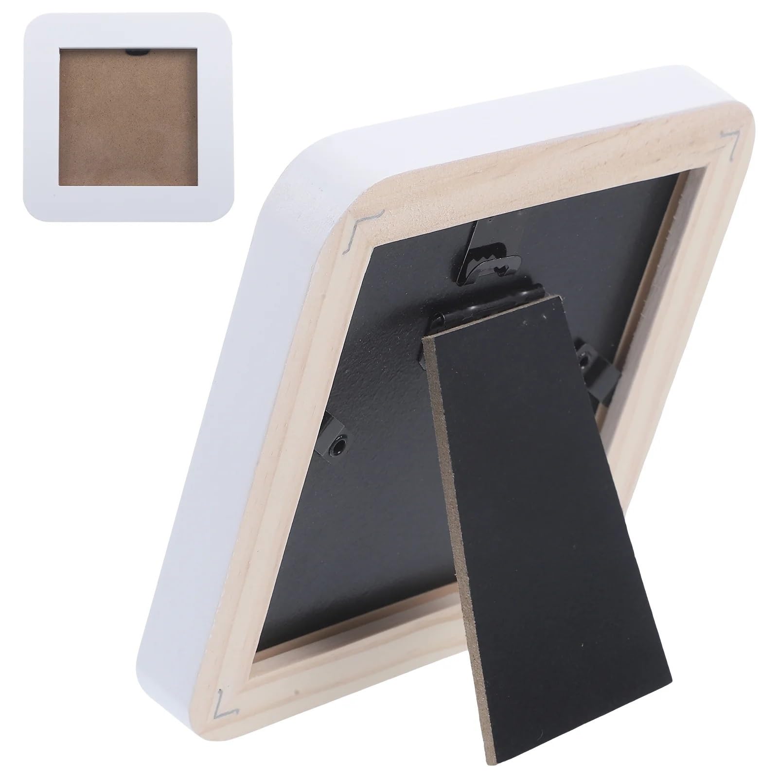 DAJGRHE Photo Frame Small Wooden Photo Frame Picture Mini Ornaments(White)