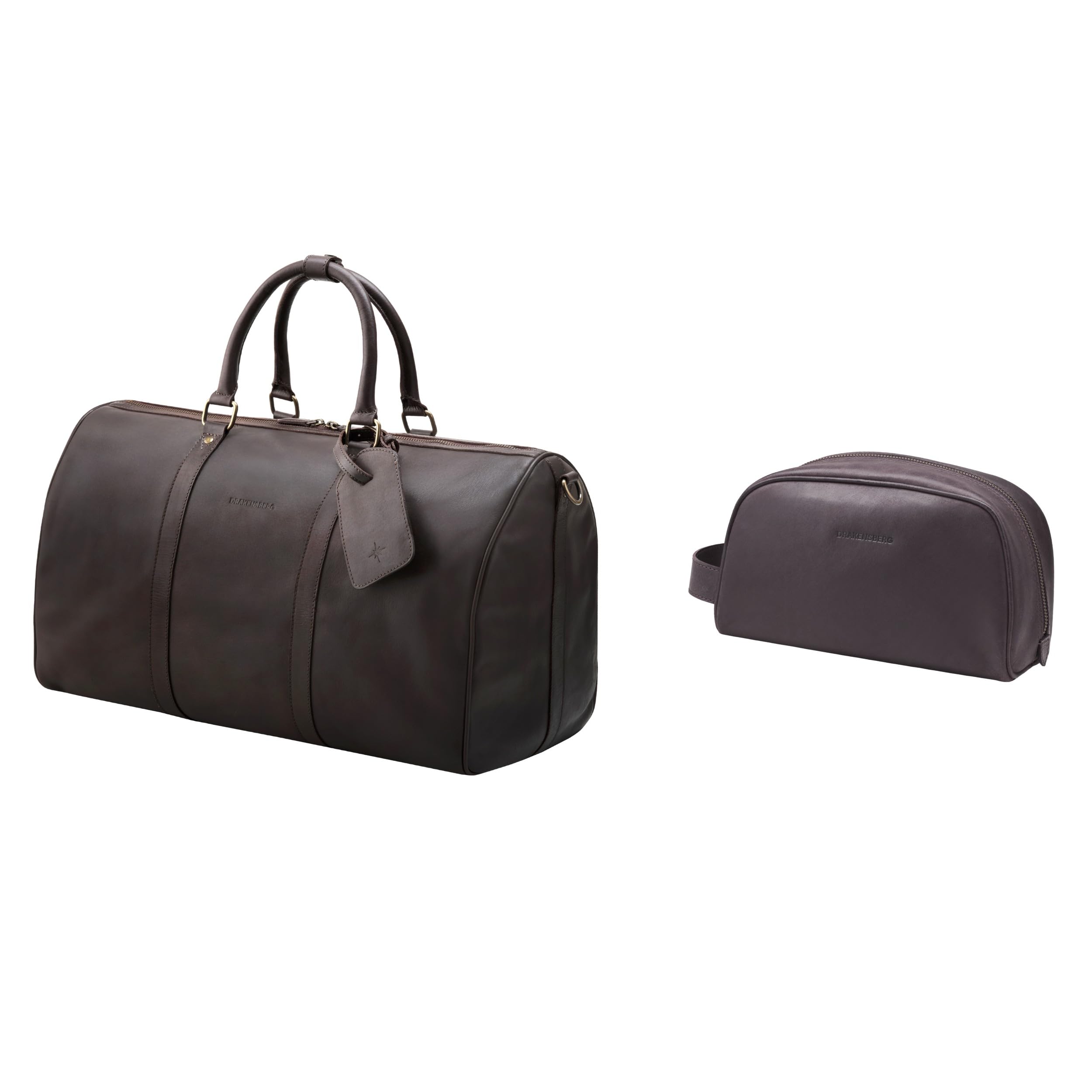 DRAKENSBERG Weekender 'John' - Bolsa de viaje de piel para hombre y mujer, 40 L