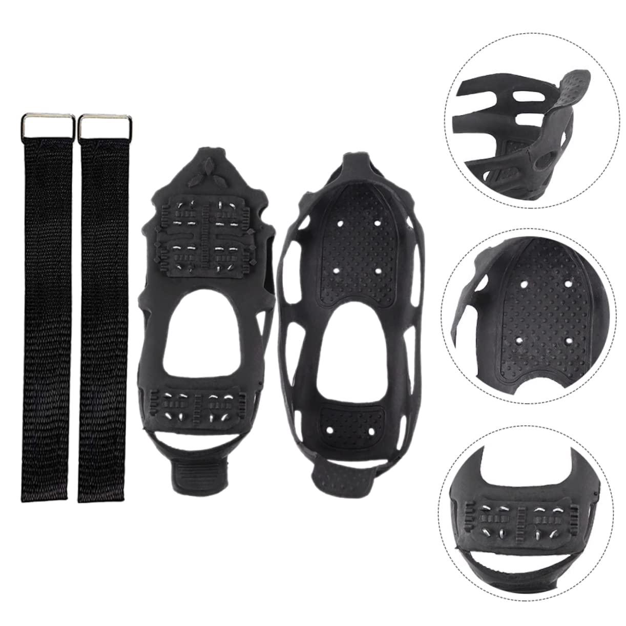 Veemoon 1set Non- Ice Grippers for Shoes Spike Crampons for Climbing Fishing TPE - Shoe for Traction Design