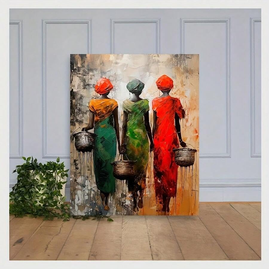 Décoration murale moderne africaine cadre intérieur bois