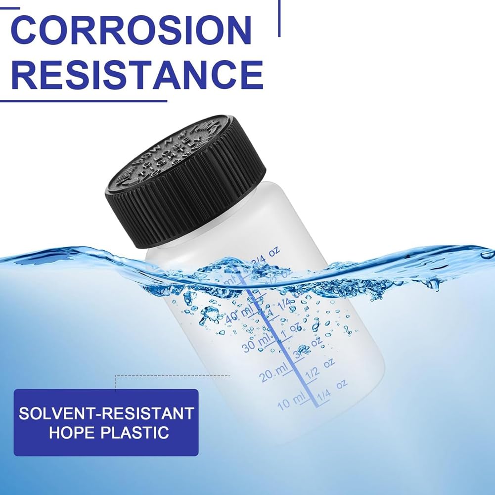 60 flaconi di per ritocchi con pennello applicatore e coperchio, 2 once e 1 oncia di capacità , plastica per il fissaggio di da parete