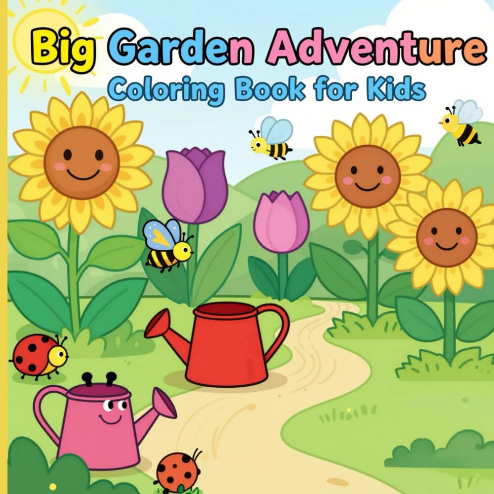 Big Garden Adventure Coloring Book for Kids
