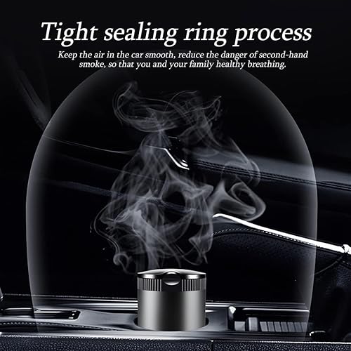 Miniatura 3 de Cenicero de automóvil con tapa, cilindro sin humo con bandera de Estados Unidos, contenedor de cenizas desmontable para portavasos de vehículos,