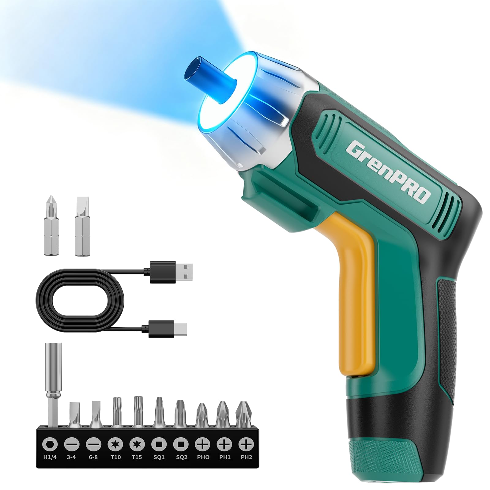 GRENPRO 4V Electric Screwdriver Rechargeable 10pcs - power tools | Mubboo