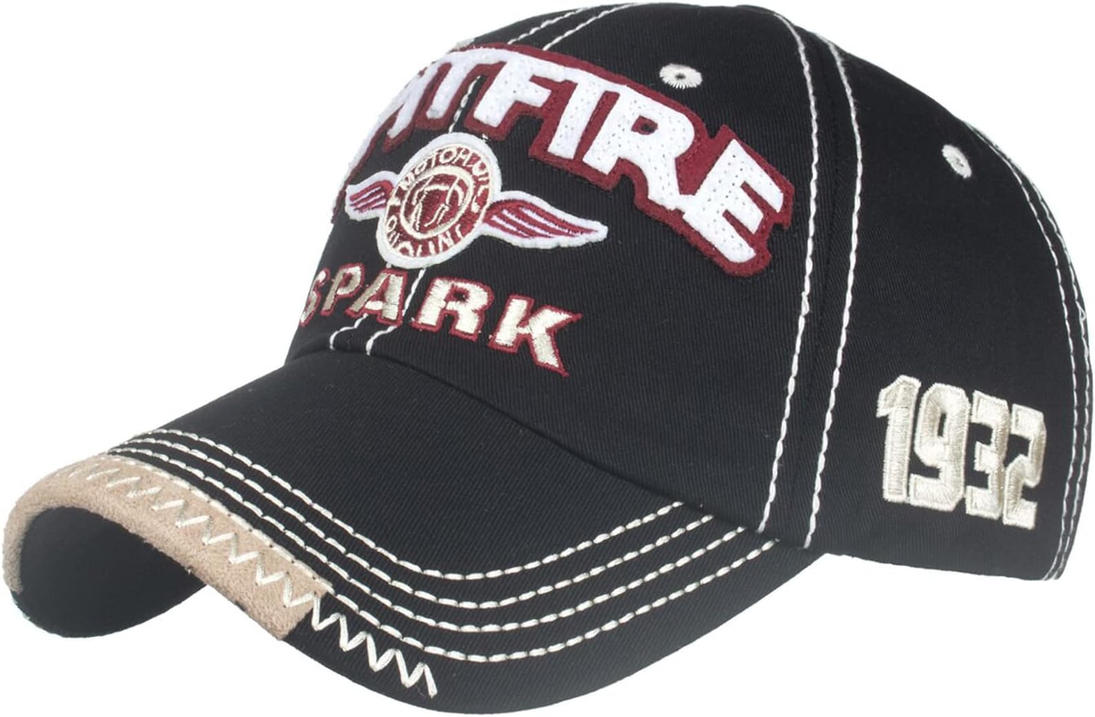 Ruicheng Men's Vintage Baseball Cap Trucker Hat Cotton Embroidered Hats