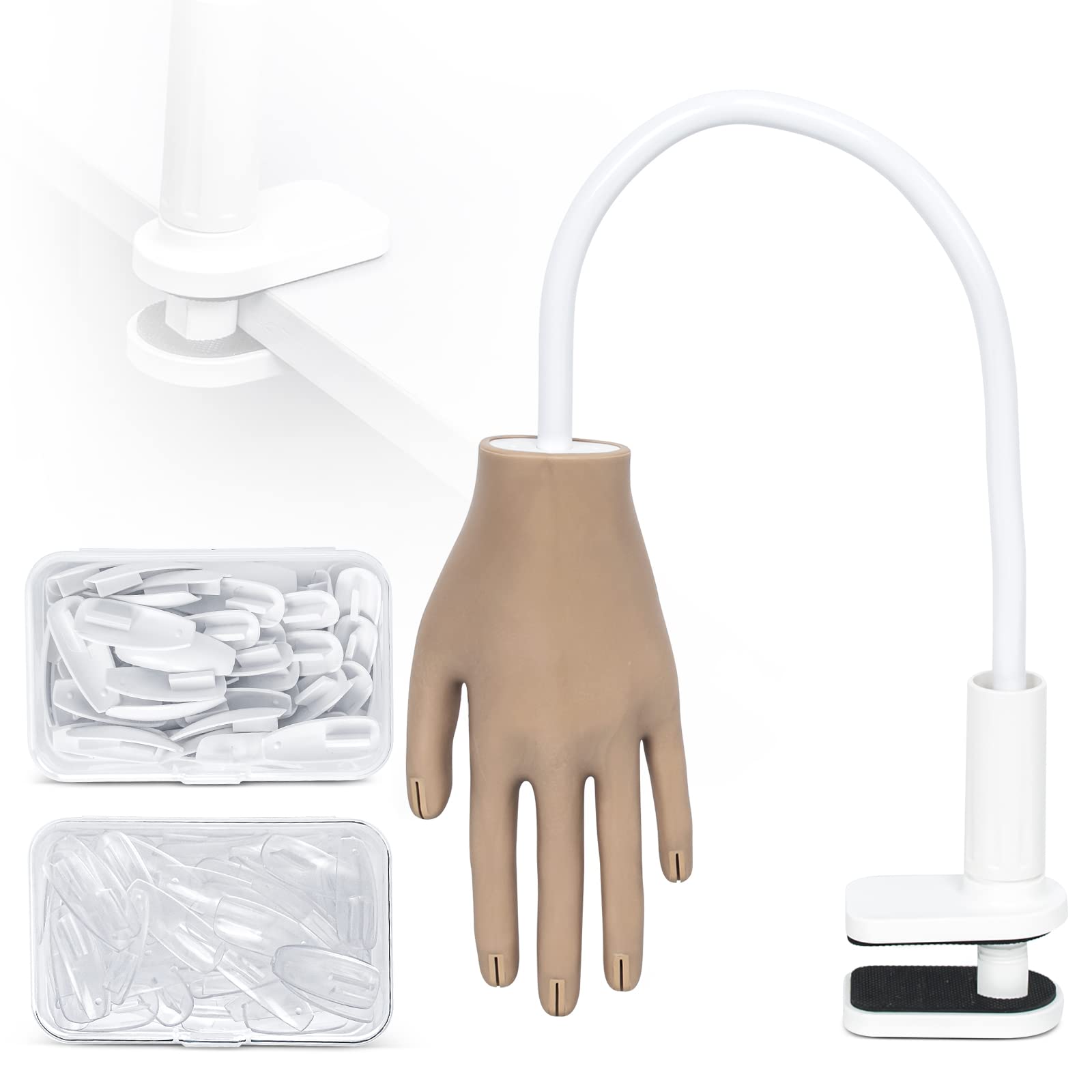 Buy Buqikma Nail Practice Hands for Acrylic Nail, Flexible Moveable