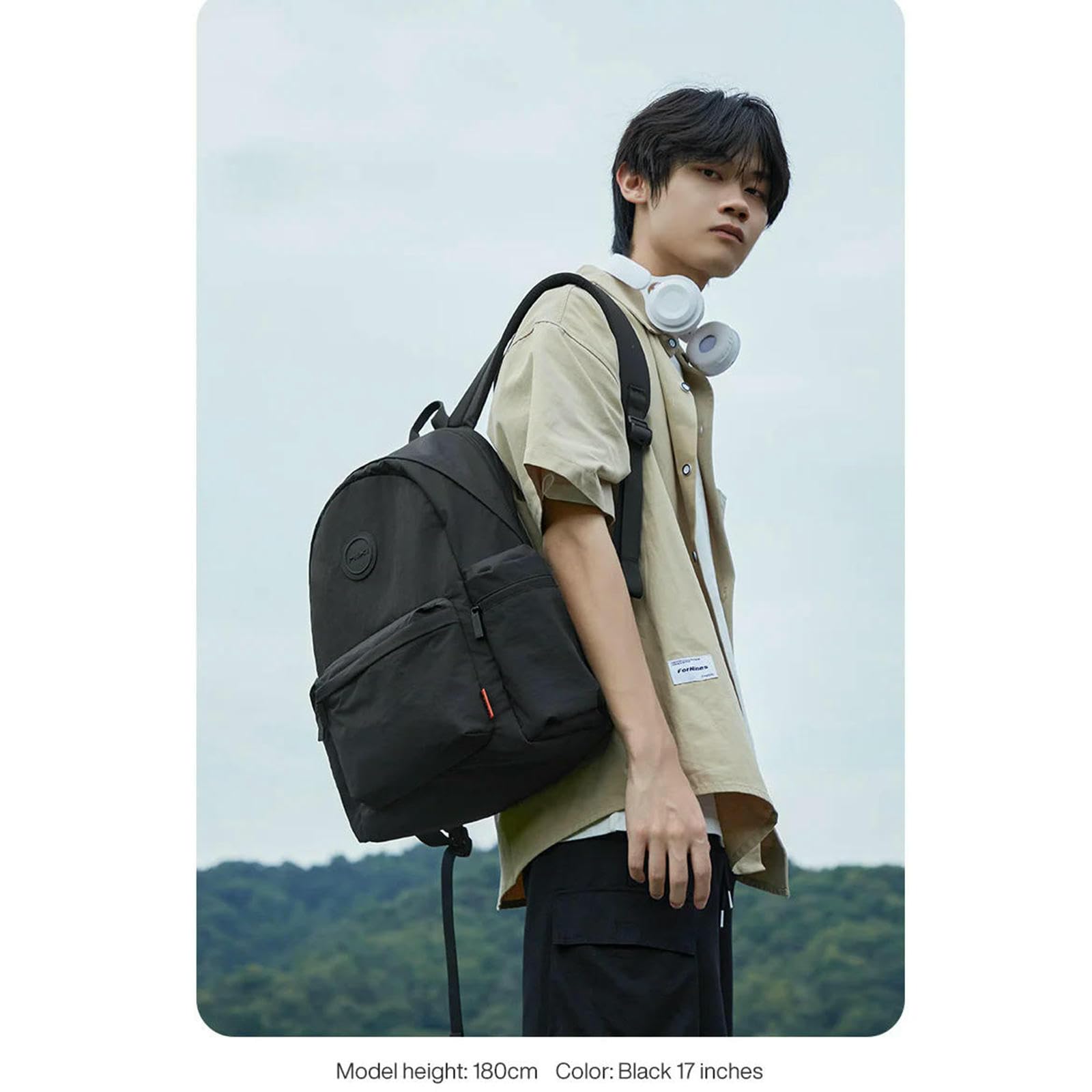 Schulrucksack Leichte Outdoor-rucksäcke Für Männer Und Frauen, Lässige Tragbare Laptop-rucksäcke, Reise-schultaschen, Wasserdicht Langlebig, Kleine Wandertaschen -grau-17 Zoll