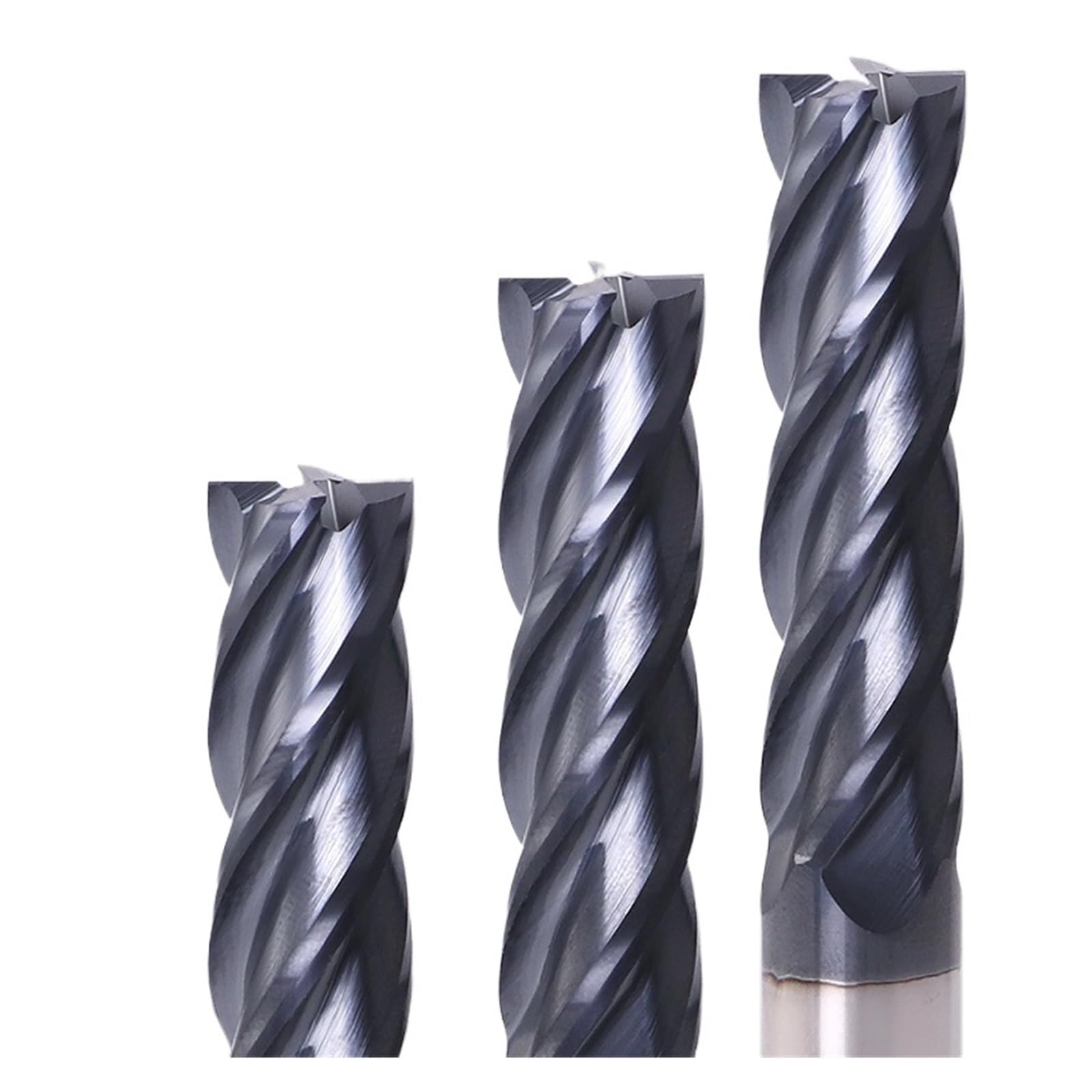 Schaftfräser HRC50 4 Nuten 4mm 5mm 6mm 8mm 12mm Metalllegierung Hartmetallfräsen Wolframstahl Cuttering Schaftfräser Werkzeuge(D4X16XD4X75L)