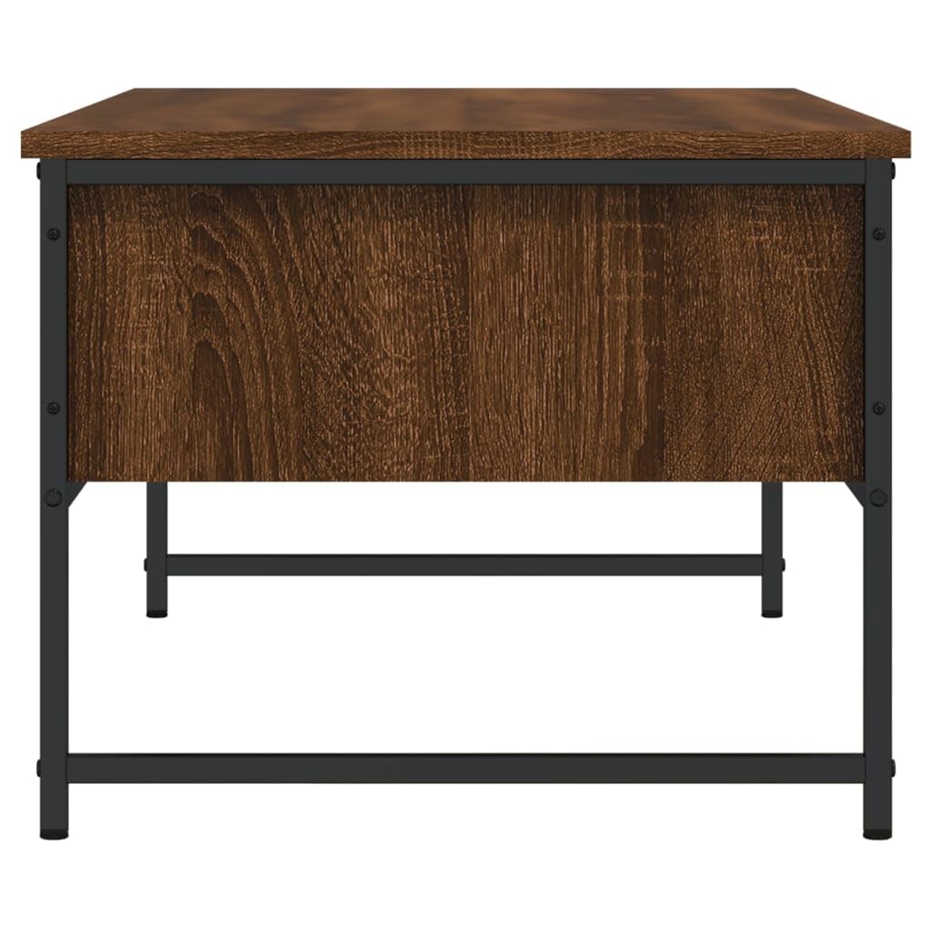 Homgoday Tavolino da caffè in rovere marrone, 101 x 49 x 39,5 cm, in legno ingegnerizzato, tavolino da tè per soggiorno, sala d'accoglienza degli ospiti, camera da letto e mobili da ufficio