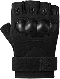 Luva de Moto Meio Dedo – Proteção Anti-Impacto e Resistente para Bike, Ciclista, Motociclista, Motoqueiro e Motoboy com Fecho Ajustável - Tamanho Único