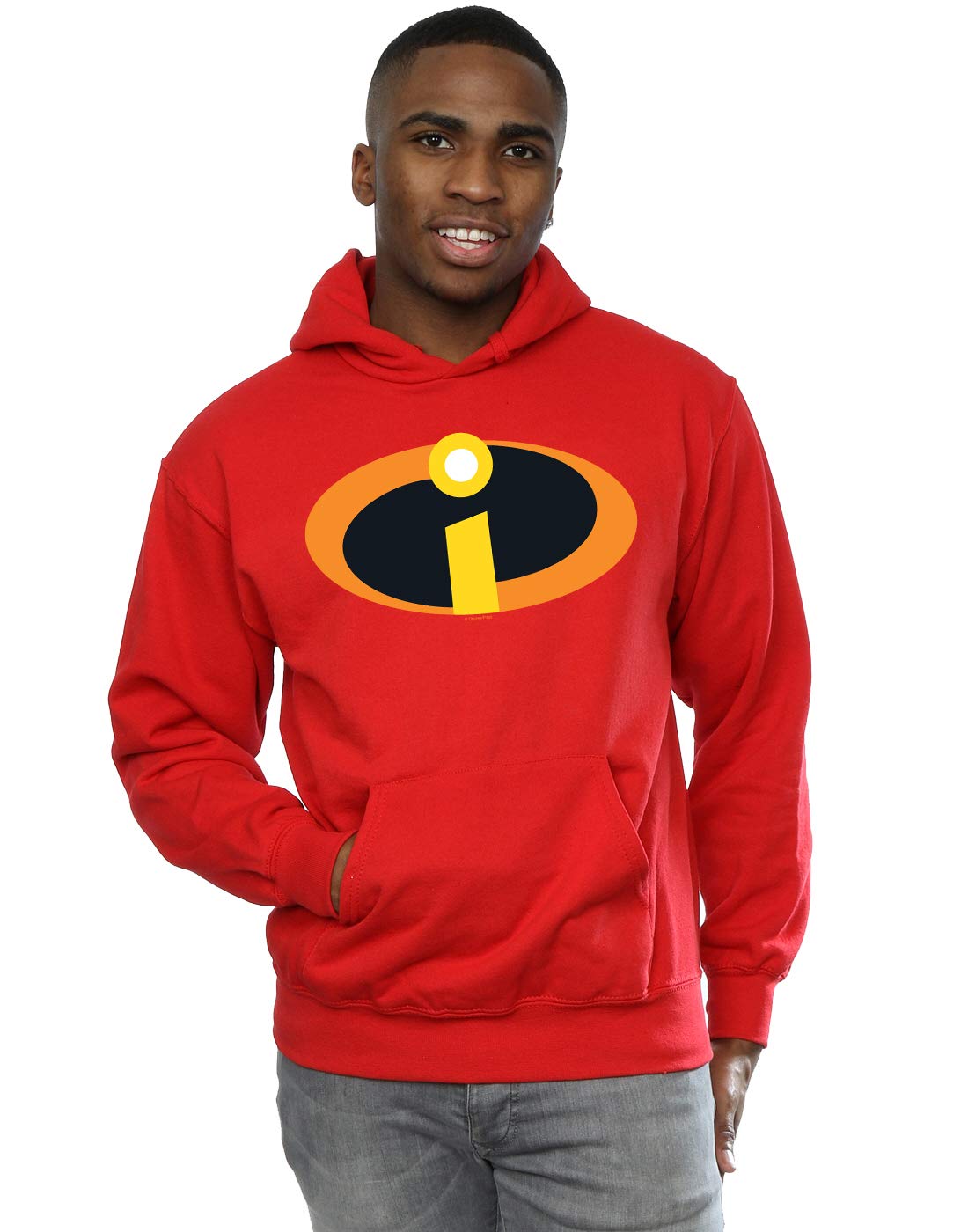 Disney Men's The Incredibles Costume Logo Hoodie Red XX-Large