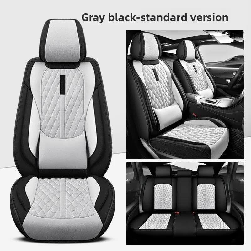 Housse de siège de voiture haut de gamme pour Toyota Highlander 5 places noir
