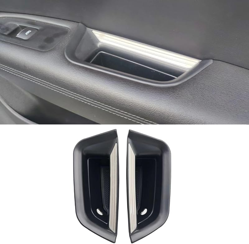 Bandejas organizadoras para puxador da porta dianteira Generic compatíveis com Cadillac XT5 2017–2025, ABS, 2 peças