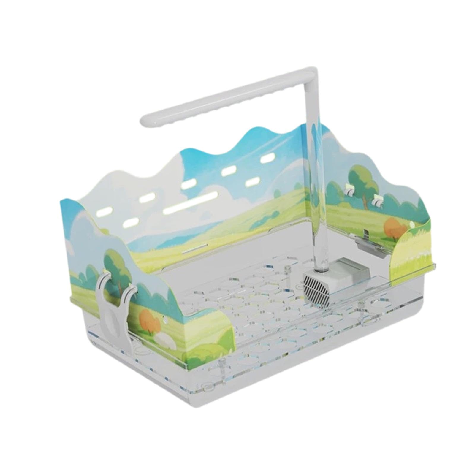 Bac de Bain pour Oiseaux de Compagnie, électrique pour Oiseaux, Silencieux, Léger, Amovible, Bain Spacieux pour Perroquets, Accessoires pour AB, B