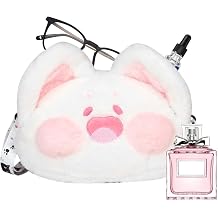 Jinyilwn Fluffy Plush Cat Bag, Cartoon Cat Shoulder Bag, Shoulder Bag with Fur, Cute Plush Wallet Handbag, Shoulder Messenger Bag, Travel Plush Cat Shoulder Bag, Pink