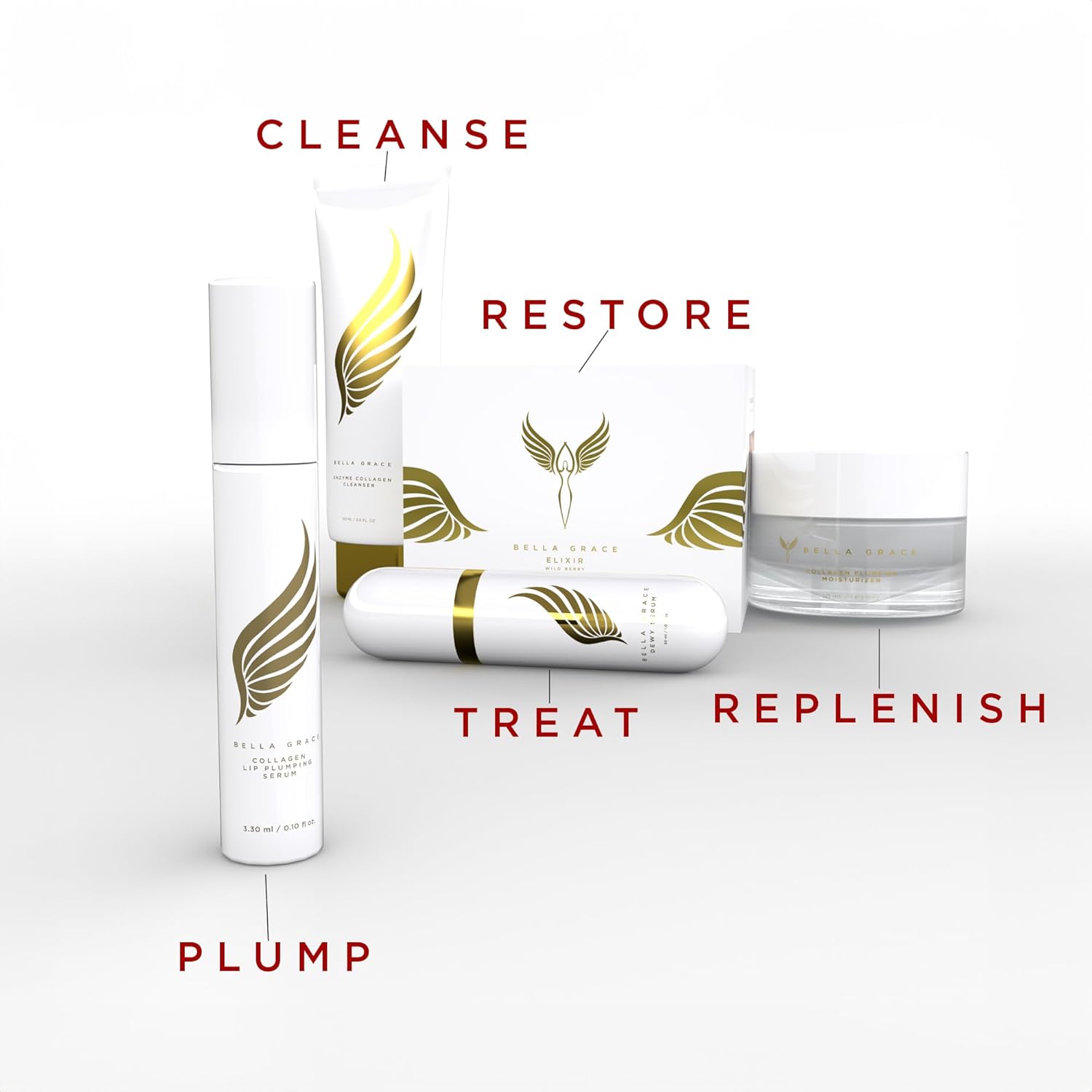 Bella Grace Vegan Collagen Lip Plumper Serum, Vitamin E, Peptides, Hydrating Lip Care Fuller Plumper Looking Lips, Supports Wrinkles, Fine Lines, Elasticity, Paraben, Sulfate & Cruelty Free, 0.1 fl oz - Image 7