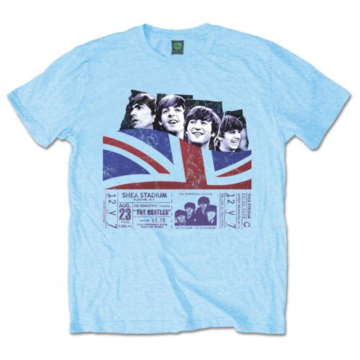 Rockoff Men's Blue The Beatles Shea Stadium Short Sleeve T-Shirt, XX-Large