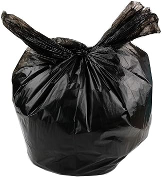 Black Trash Bag, 30L Bin Bags, Pack of 125