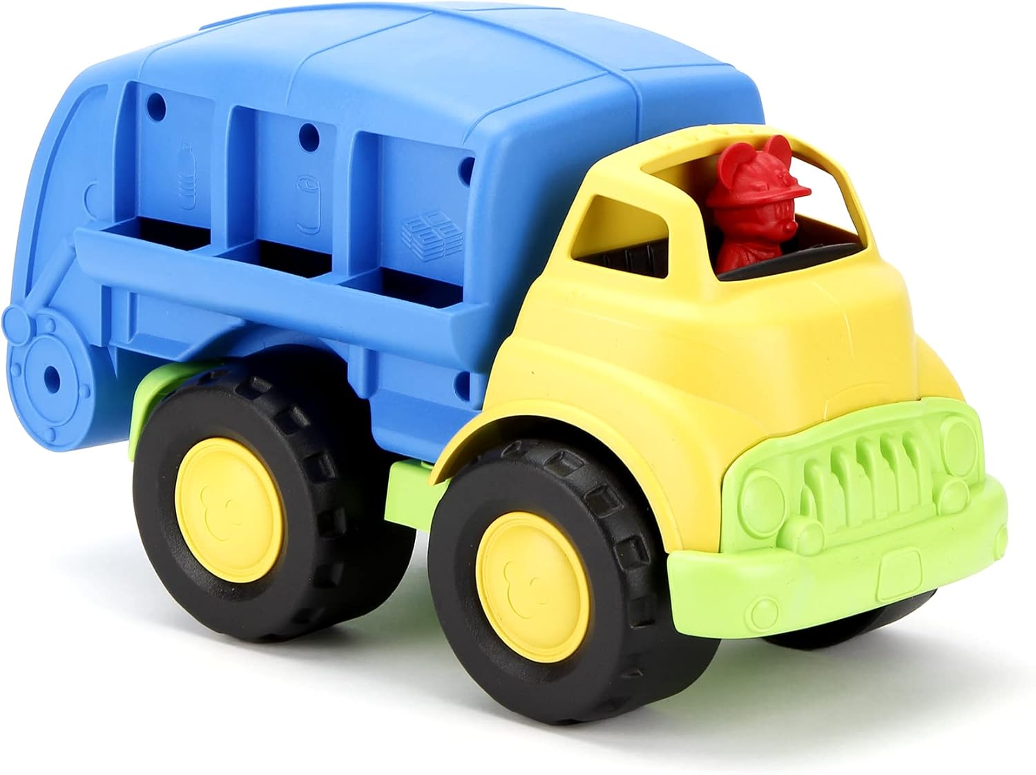 Green Toys Disney Baby Exclusive Mickey Mouse Recycling Truck, Blue - Pretend Play, Motor Skills, Kids Toy Vehicle. No BPA, phthalates, PVC. Dishwasher Safe, Recycled Plastic, Made in USA.