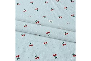 Cherry Spots Cotton Fabric Jar Covers