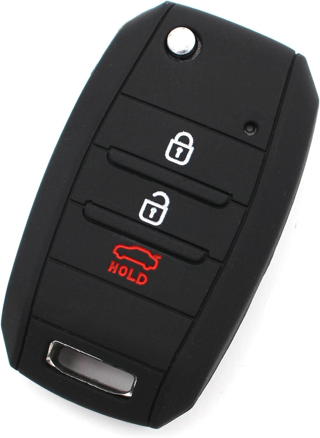 Guscio Chiave Telecomando Flip Compatibile con Kia Picanto Rio Soul Cee'd Venga Sportage Carens Cover Scocca Ricambio 3 Tasti Riparazione Sostituzione