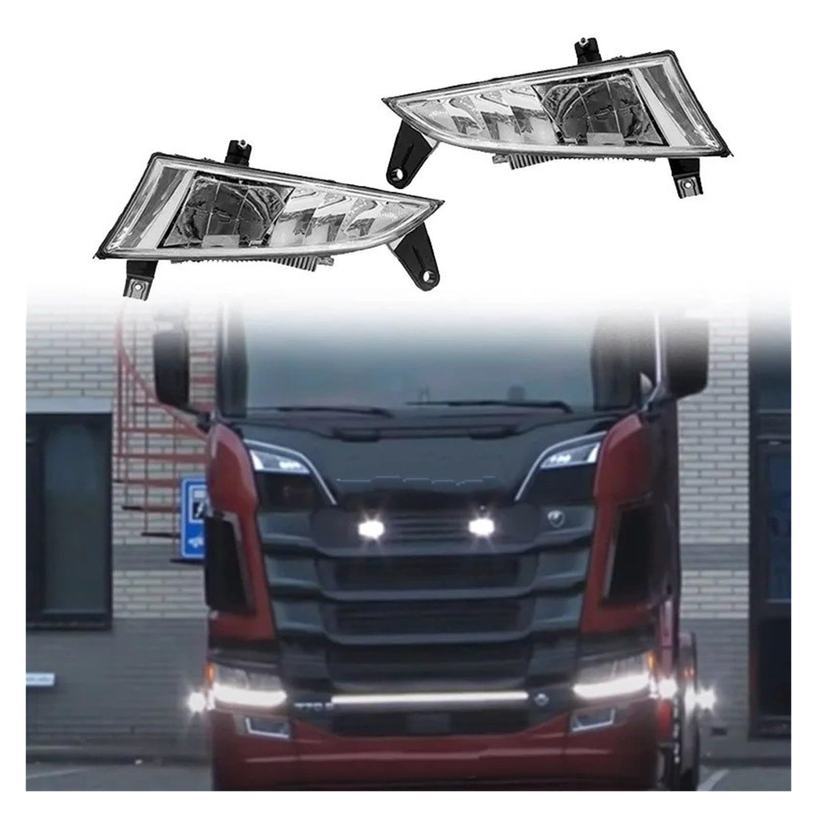 Lámpara Conjunto 1 Lámpara LED Delantera Para Camión ParaScania R650, S730 Y S500. Para Scania Serie S, Serie R. Faro Delantero LED OEM 2552712 Y 2552711. Faros Trabajo(RIGHT PLUG)