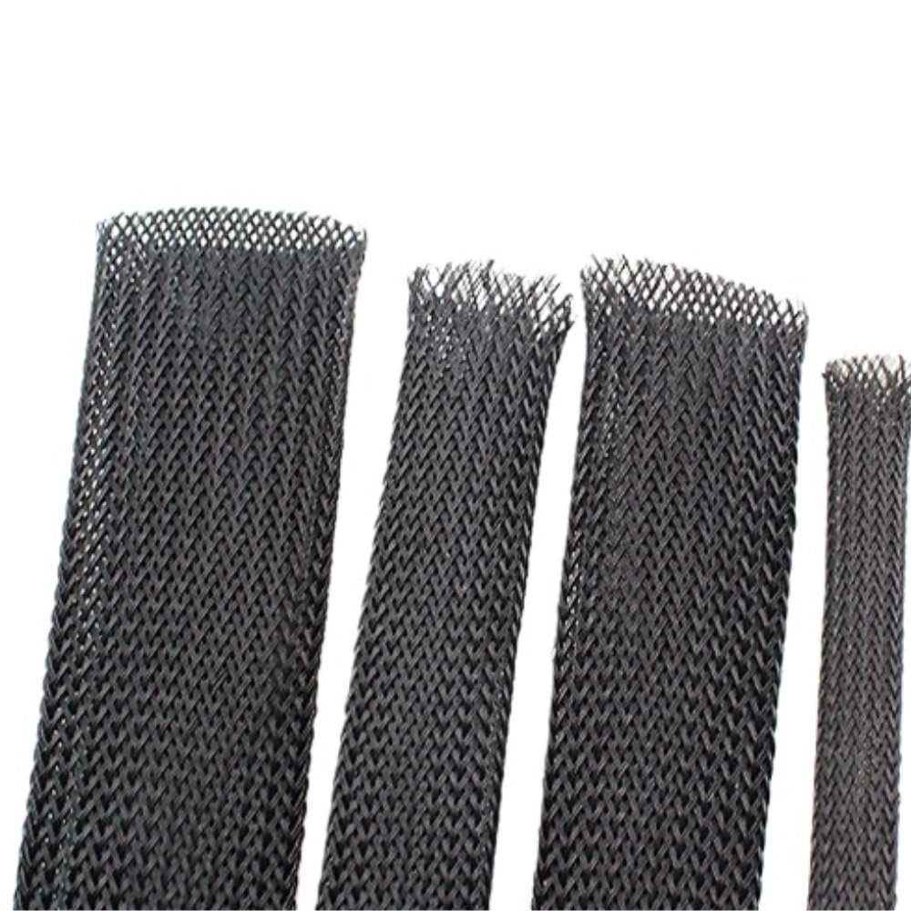 Funda Trenzada expandible de Pet Tamaños múltiples del Negro Extensible Trenzado de la tubería Malla protección Cable Funda Animal DOMÉSTICO(10 Meters*60 MM)