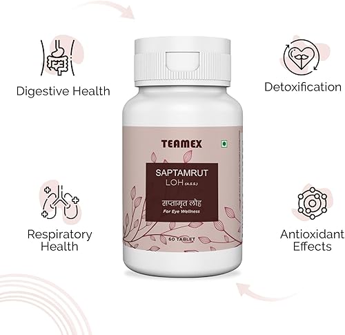 Miniatura 3 de Sheltr Saptamrut LOH Tablet, para la salud ocular, 60 tabletas