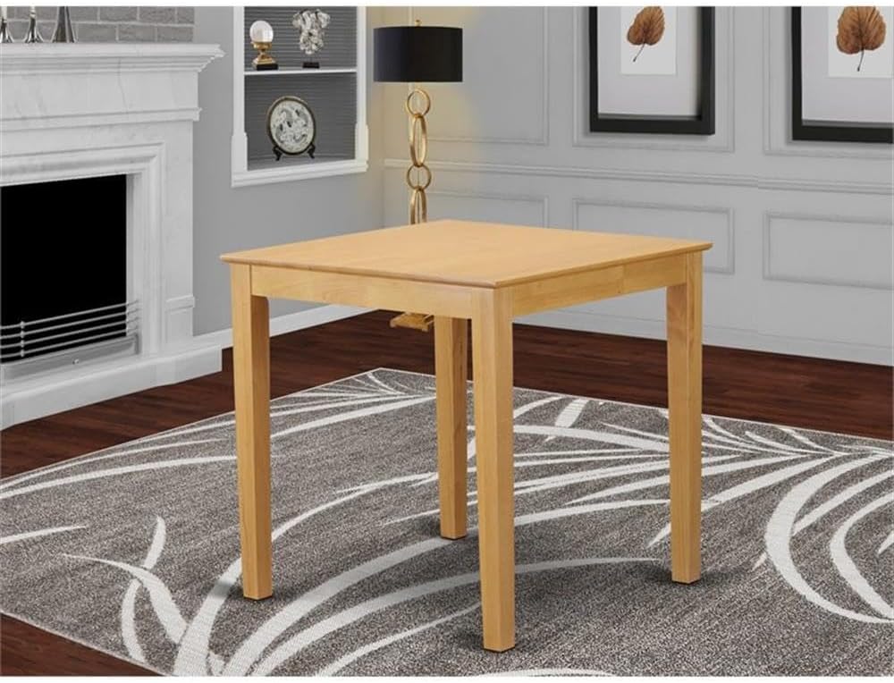 Pemberly Row 36" Square Top Wood Dining Table, Counter Height Pub Table for Kitchen, Dining Room, Pub, Restaurant, in Oak