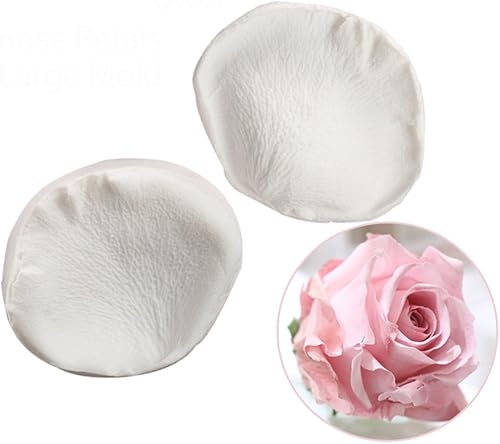 Miniatura 9 de Juego de 10 piezas de cortador de rosas Austin y 2 piezas de pétalos de rosa en forma de silicona para fondant, veteado de pétalos, azúcar, flores,