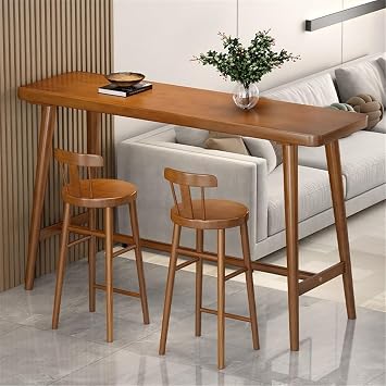 Height Simple Bar Table Home Rectangular High Top Counter Tables with Sturdy Legs for Kitchen & Dining, Living Room Indoor use(XL)