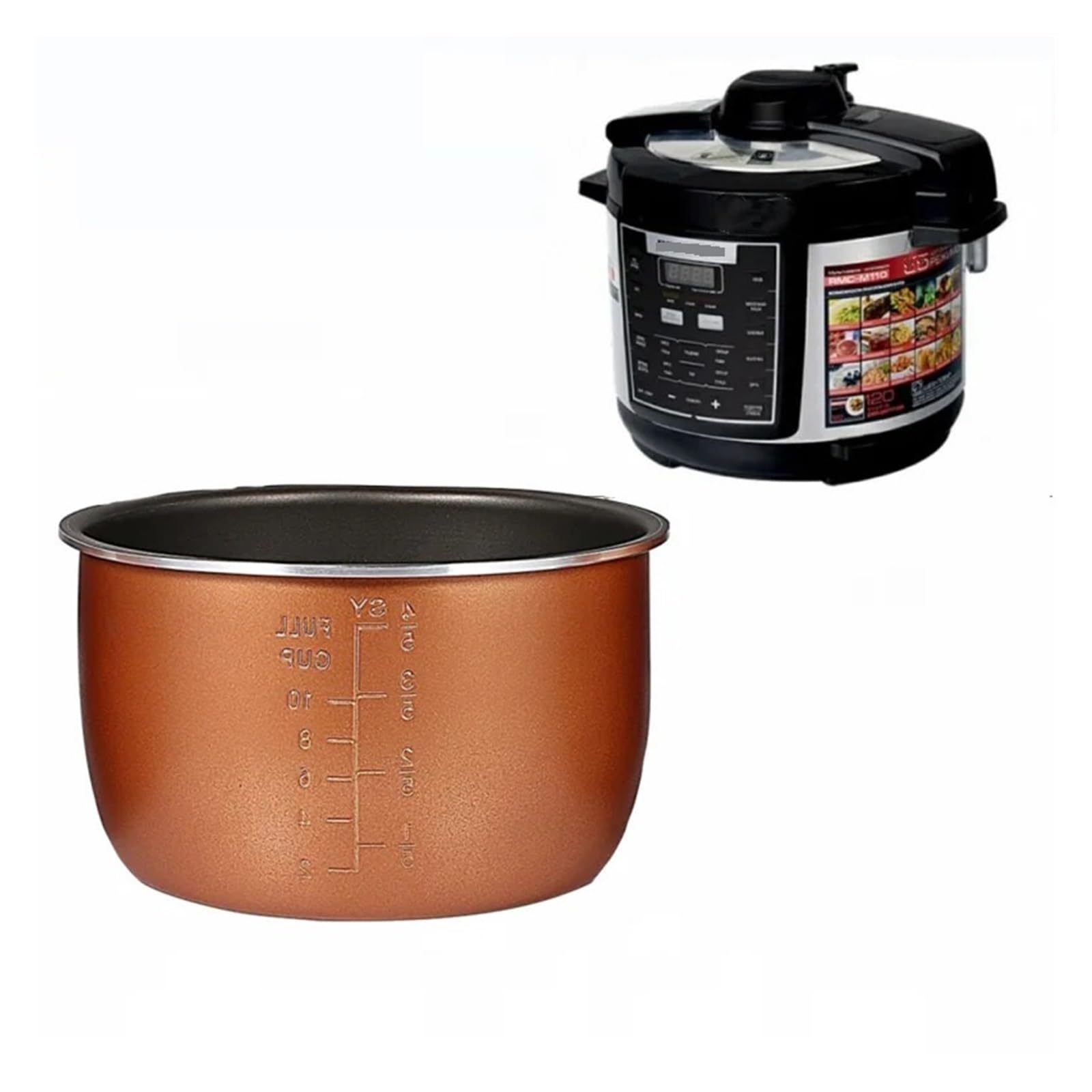 Recipiente Interior De Olla A Presión Con Pulverizador Doble Espesado. Compatible Con Redmond RMC-M110. Olla A Presión For Cocinar